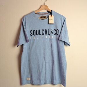 NWT Men's T Shirt Soulcal & Co Blue Size M